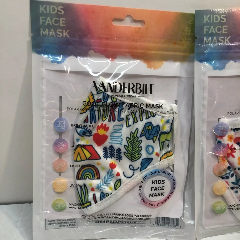 2 Pack Fabric Face Masks for Kids NEW!